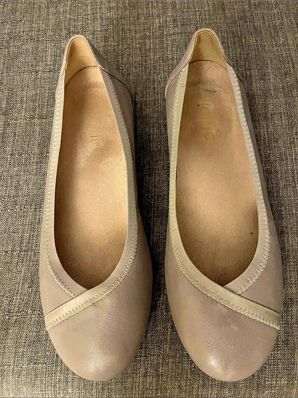 Vionic Leather Ballet Flats Brown US 7.5